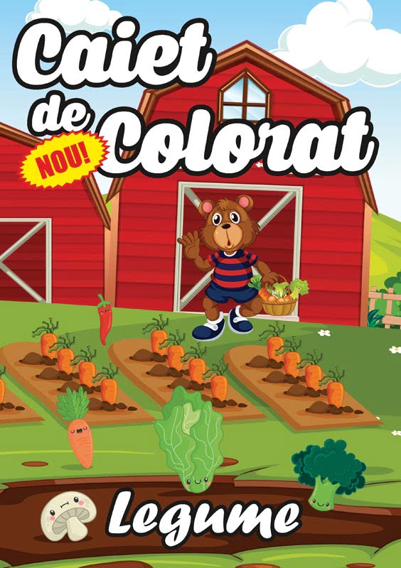caiet colorat a4 legume