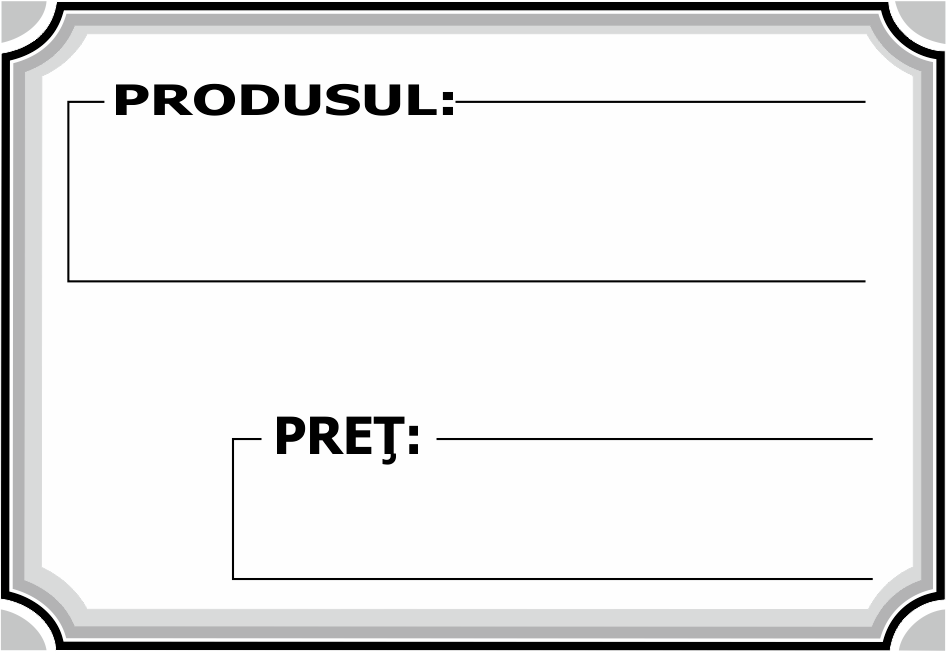 Etichete pret produs